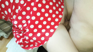 Sexy babe in sexy dress