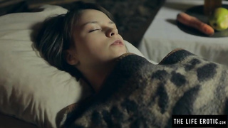 Unexperienced honey is using a carrot while tugging, because it senses finer than fuck-a-thon playthings