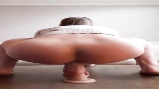 Slender honey took off her stockings and had ass fucking lovemaking with one of her pals