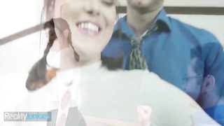 Audrey Noir is providing a oral job to Brad Sterling, before railing his rock rigid pipe