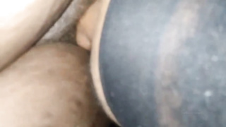 Black man is tonguing slit in front of the camera and luving every 2nd of it