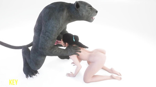 Animation honey with good-sized jugs is bellowing while having ultra-kinky fuckfest with a kinky monster