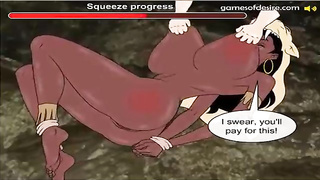 Big-Chested Amazon chick despairingly wants to have fuck-fest with a white fellow, until she ejaculates