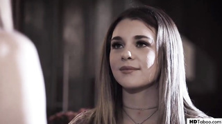 Whorish, towheaded baby sitter, Gabbie Carter is having a three way with  Gabbie Carter and her hubby