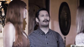 Whorish, towheaded baby sitter, Gabbie Carter is having a three way with  Gabbie Carter and her hubby