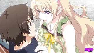 Animation brown-haired with gigantic, hard fun bags is pulverizing her paramour and wailing from gusto while nutting