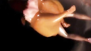 Animation honey with phat arse and thick nips is all greased up so her lean beau can pound her