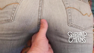 5 foot 8 18 yr old blonde with BIG tits makes her debut porn