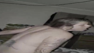 Her perspiring towheaded hair is falling on her face while she bj's his hard-on yet Sunshine never stopped