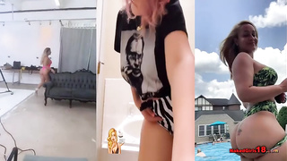 Super-Fucking-Hot gals are flashing their ideally plump arses in front of the camera, for their insta followers