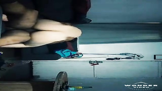 Obese first-timer brown-haired like the attention her neighbour gives her so she rails his trunk on armchair