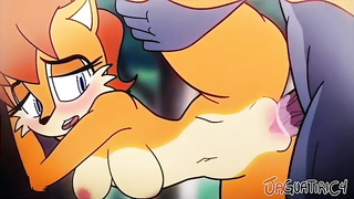 Animation kitty Sally is having kinky hump with her unshaved extraterrestrial pal, Sonic The Hedgehog