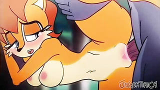 Animation kitty Sally is having kinky hump with her unshaved extraterrestrial pal, Sonic The Hedgehog