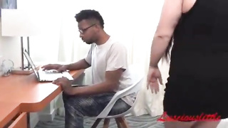 Curvy lush black-haired is getting wedged with  Don Prince’s rock-hard black trunk and it's so supreme