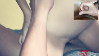 Red-Hot girl’s labia is cascading while she takes bone from behind, until he rockets his spunk inwards