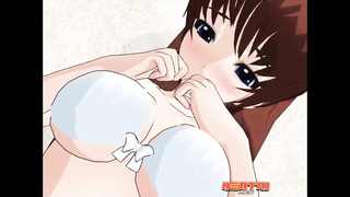Manga Porn stunner with fantastic eyes got so nasty from booby rubdown, got poked on the beach afterwards