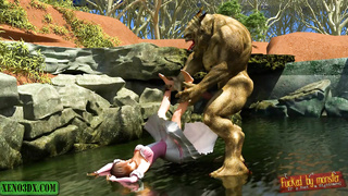Ominous Mutant. 3 dimensional monster anime porn