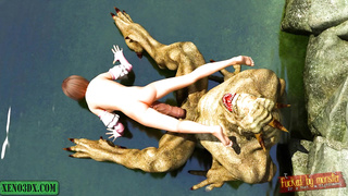 Ominous Mutant. 3 dimensional monster anime porn