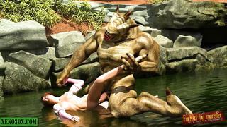 Ominous Mutant. 3 dimensional monster anime porn