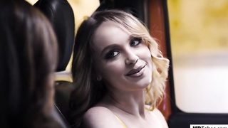 Blond hoe Nikole asks her red-hot Japanese buddy to have scorching 3 way with her step- brutha