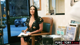 Angela White always heads to drill Donnie in his dentist office, it senses so crazy doing it