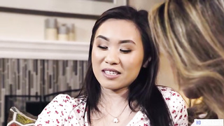 2 uber-sexy Chinese gals are are taking turns providing each other’s sensitized nubs lovely throat love