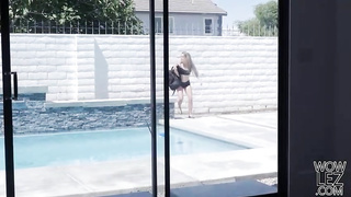 Ravishing dolls are making love with each other while they are alone at home and insatiable