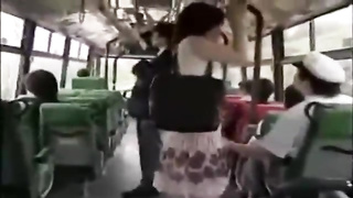 Chinese girl loves to be sexually fucked in the public transport, because it exhilarates her a plenty of