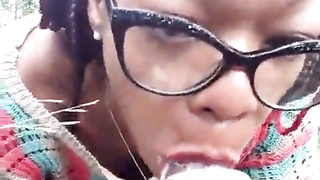 luxurious cougar in glasses displays her throw up oral abilities