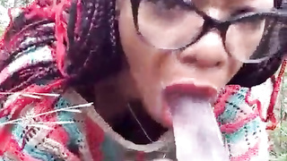 luxurious cougar in glasses displays her throw up oral abilities