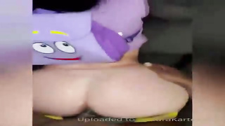 Smoking torrid black-haired, Dora is anxiously deepthroating her paramour's hard-on, in front of the camera