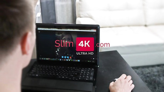 Voluptuous dark-haired might embark splooging while spunking, because her bf s banging her cock-squeezing booty