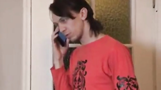 Blinded nymph is gargling a rock rock-hard meatpipe in front of her bf and then getting plowed