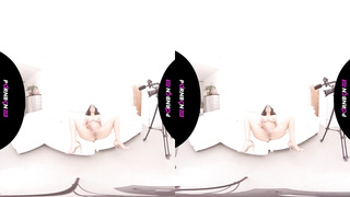 4K VR Canela Flesh colombian porno actress strokes to bust in virtual reality Latina enormous bumpers oculus mobile spurting climax woman raw