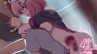 PINKHAIR FEMALE TSUMUGI MAYUMIYA (繭宮つむぎ) RAILING HEAVILY & CREAMPIED! QUEEN UNITE! - Virgin Rosy