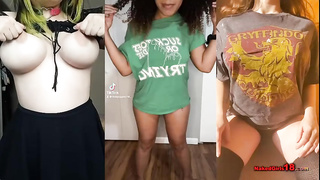 Glamorous nymphs with super-cute fun bags are posing stripped to the waist on webcam, just for the joy of it