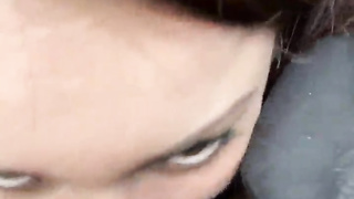 Cheating gives oral job in truck on the freeway