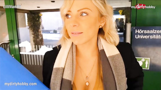 Ultra-Kinky school chick got plowed in a camper, in the middle of a highly ultra-cute day