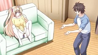 Anime Porn guy tolds his fabulous ditzy step-sister that swallowing his jizm would make her smarter