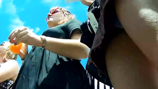 Insane women are dressed in mini skirts knowing that local studs are making upskirt vids fairly frequently
