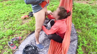 Crazy, inexperienced honey, Liz is getting humped from the back, in the nature, by Ted