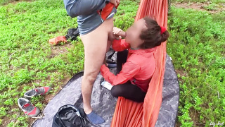 Crazy, inexperienced honey, Liz is getting humped from the back, in the nature, by Ted