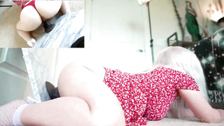 Phat arse light-haired is railing a monstrous, black fuck stick in front of the camera and luving it