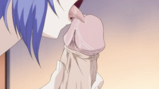 Animation stunner with crimson hair and large orbs is munching explosions of new jizm after fellating beefstick