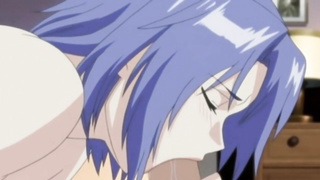 Animation stunner with crimson hair and large orbs is munching explosions of new jizm after fellating beefstick