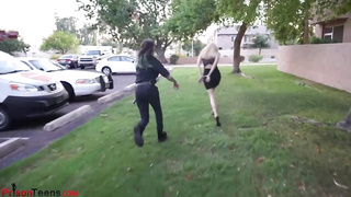 Smoking steamy towheaded who enjoys to pound was taken to a local jail, like a call girl