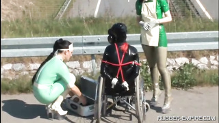 Trampy matures are dressed in spandex uniforms while frolicking insane hump games with each other, all day