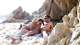 Wild fledgling duo was caught drilling on the beach, the other day, but they didn't care