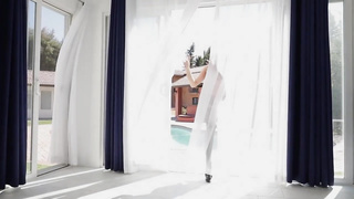 Smoking super hot ash-blonde female with an impressive bum is making a supreme spectacle in a local night bar