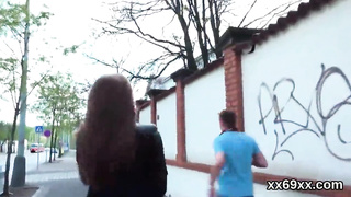 Medic gawps hymen check-up and cherry woman railing